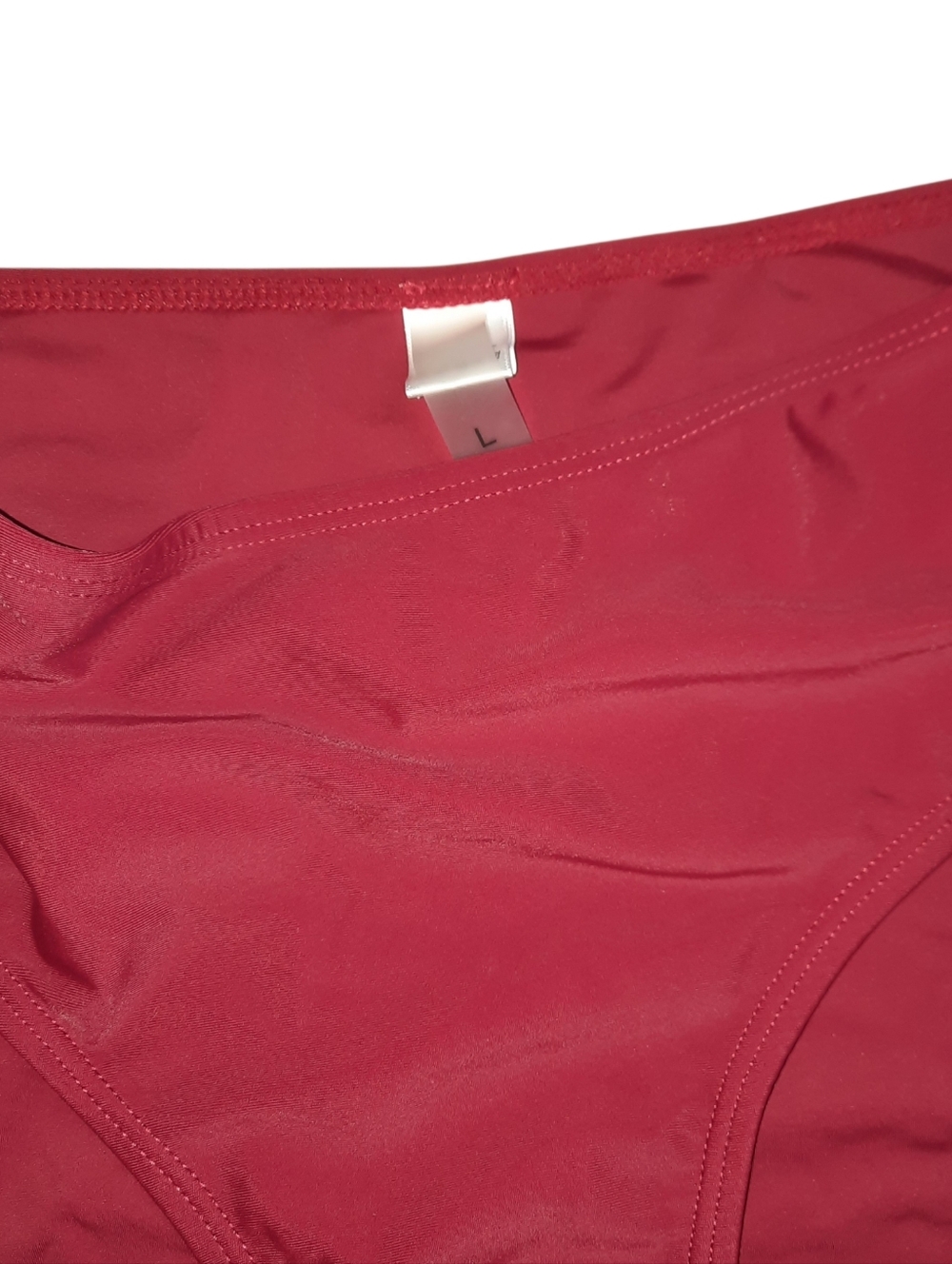 One-Shoulder Burgundy Women's Swim Bikini - Picture 10 of 13